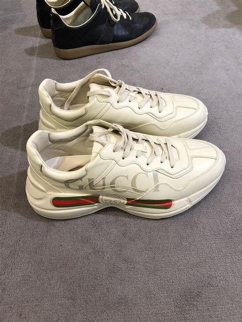 gucci sneakers rhyton fake|Gucci rhyton sneakers price.